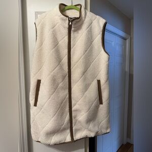Ralph Lauren Cream Sherpa Vest